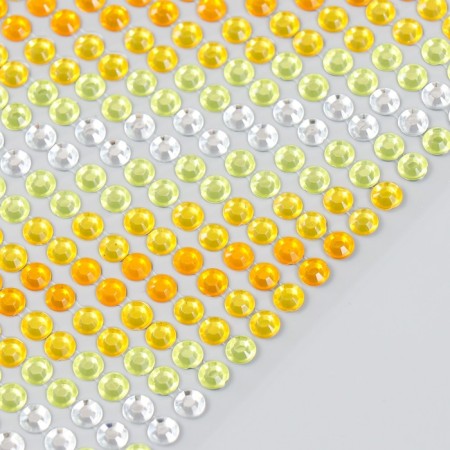Sticker Plastic Rhinestone "Yellow gradient" 30x10.5 cm-2