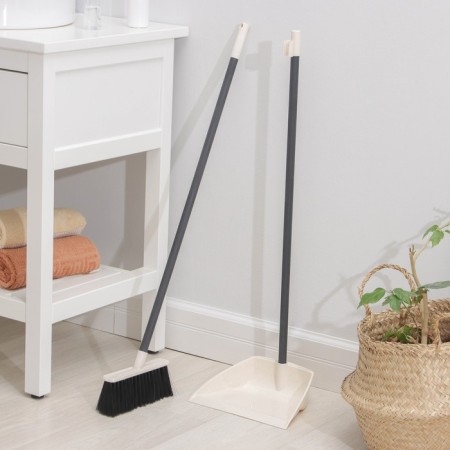 Floor brush with MALTA scoop, beige color-1