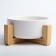 Ceramic bowl on a stand 450 ml 13 x 5 cm, white
