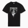 Male T -shirt with print, black color, size 56