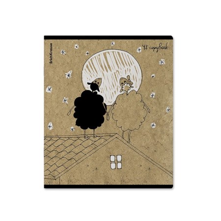 Notebook of 48 sheets in the Erichkrause "Ovochki", craft cardboard, OFSET block 100%, mix-6