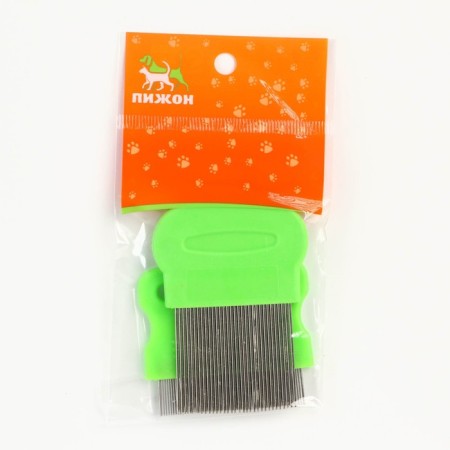 A set of 2 combs, with short and long teeth, green-3