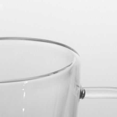Glass mug with double walls "Duo", 300 ml-4