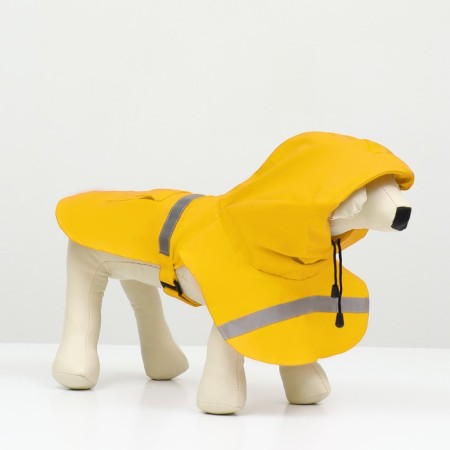 Dog raincoat, size XL (DS 30-35, OG 38-43, Osh 26-31 cm), yellow-1