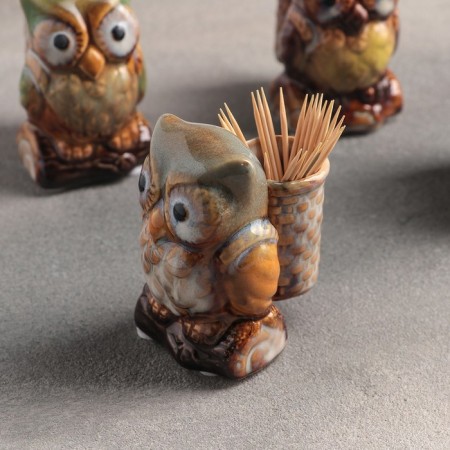 Toothpick stand “owl”, 6 × 4, 7 × 7.6 cm, MIX figures-4