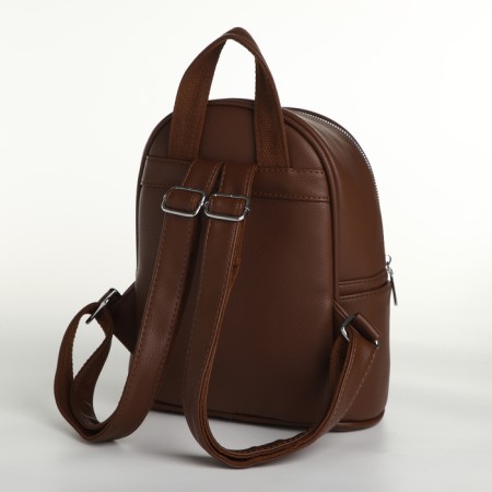 Women's backpack on lightning, brown color-2