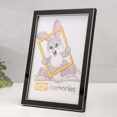 Photo frame Plastic "Watercolor" 15x21 cm, black-1