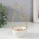Souvenir ceramics, metal stand "cat" white with gold 9.8x8.3x17.7 cm