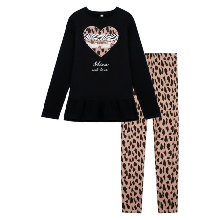 Kit for girls: T -shirt, leggings, height 140 cm-4