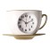 Wall -wall clocks for the kitchen "Cup", silent, 28 x 17 cm, white, aa