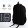 Youth backpack from textiles on lightning, 4 pockets, black/gray color