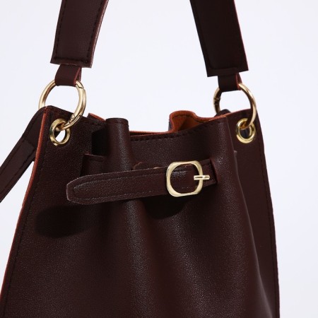 Cross-Bodi bag on a weight, brown color-3