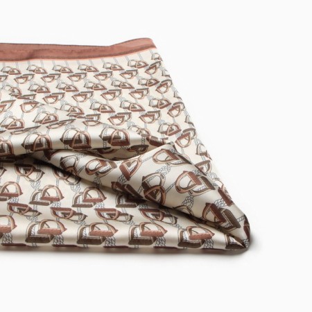 Women's scarf minku 70*70 cm, coffee-1