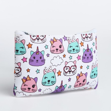Cosmetic bag with lightning, white/multi -colored color