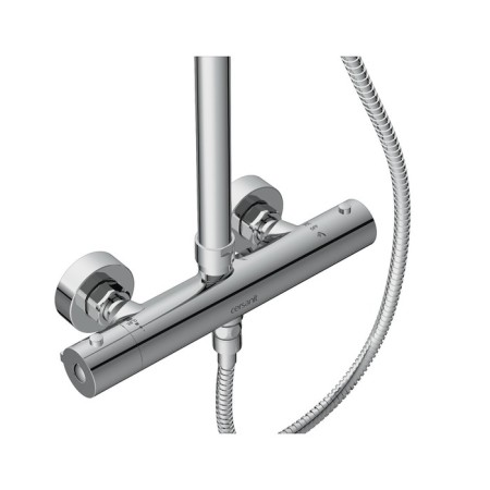 Shower system Cersanit Brasko A63066, thermostatic, shower 3 dir., Hose 150 mm metal-5