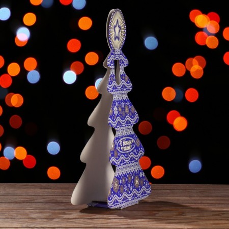 Gift box for a bottle "Patterns", 45 x 23 x 9 cm-1