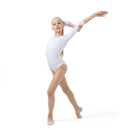 A swimsuit for gymnastics and dancing Grace Dance, p. 26, white color-3