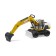 Excavator Bruder, white color with yellow