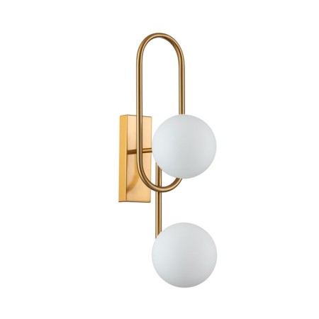 Bra Indigo, 11015/2W Brass. 2x25W, G9, 230x120x475 mm, matte white color-1