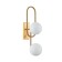 Bra Indigo, 11015/2W Brass. 2x25W, G9, 230x120x475 mm, matte white color