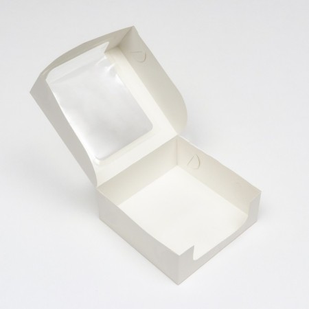 Confectionery packaging with a window, white, 18 x 18 x 7 cm-1