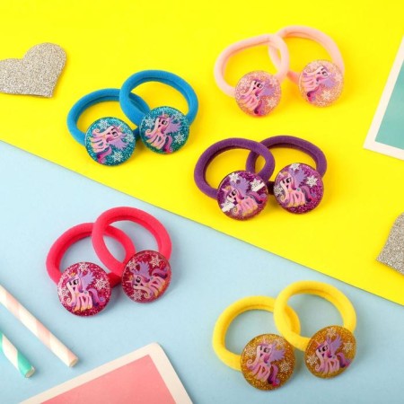 Hair elastic band "Magic Country" (set 2 pieces) unicorns, mix-2