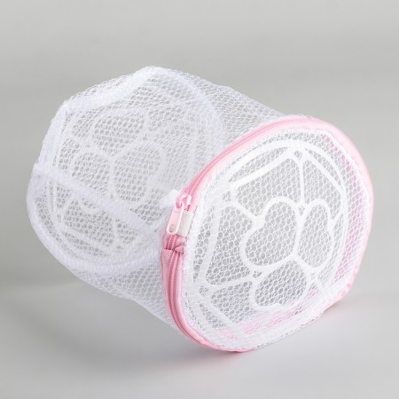 A bag for washing linen with a DOLAIN disc, 15 × 15 × 19 cm, large mesh, white color-1