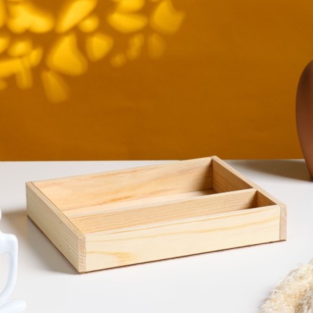 Wooden Kashpo 25.5 × 20 × 4.5 cm "Makarunas", natural giving beautifully