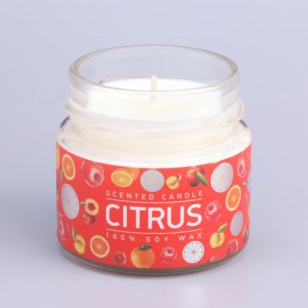Aromatic candle in the bank "Orange and grenade", ovy wax, 80 g-4
