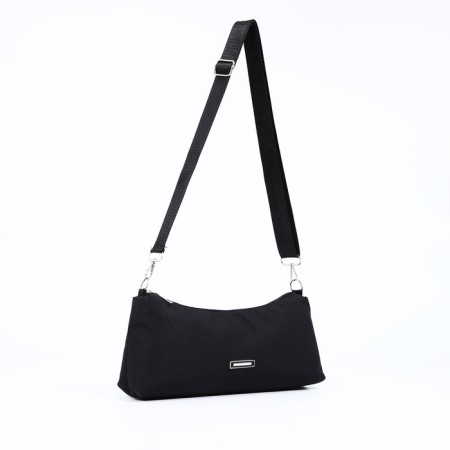 Bag Cross-Bodi with a zipper, black color-7