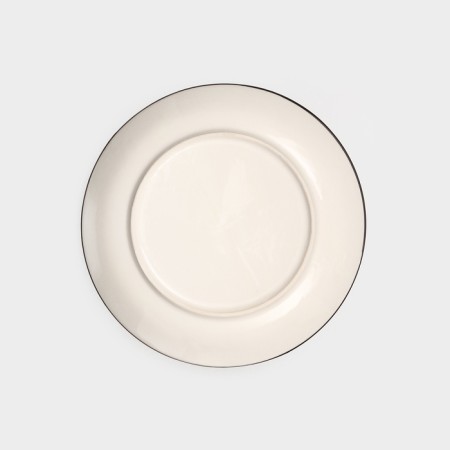 Ceramic plate "Persia", 19 cm, flat, yellow, 1 variety, Iran-2