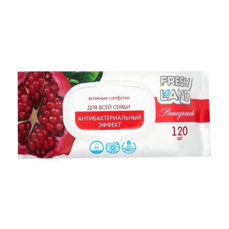 Wet napkins "Freshland" hygienic with an antibacterial effect-2
