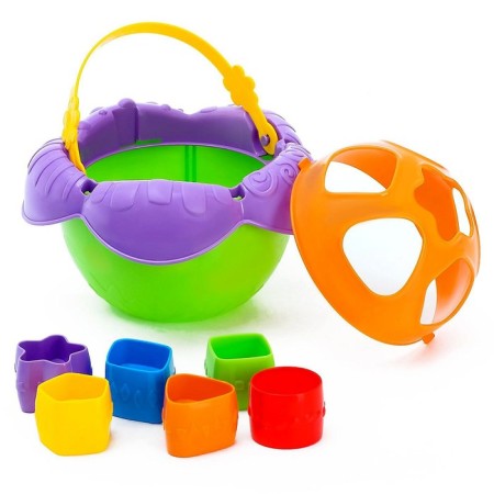Didactic toy "Bucket Flower"-2