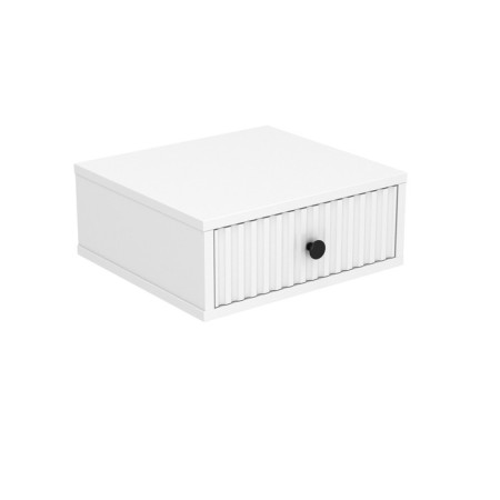 Suspended cabinet "Repit", 380x350x152 1 box, white, white gloss, black