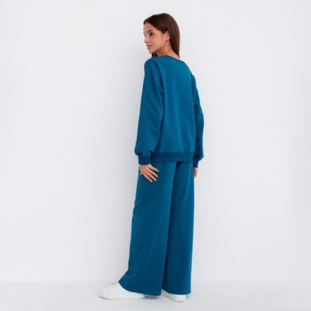 Female set (sweatshirt/pants), Petrole color, size 54-2