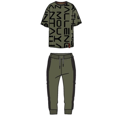 Set for a boy: T -shirt, trousers, height 140 cm-7