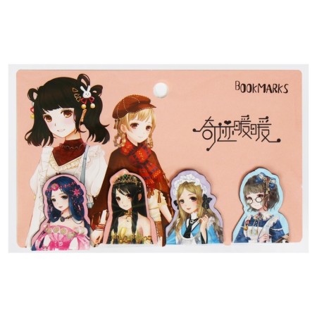 A set of magnetic bookmark for books Calligrata 4 pieces, "anime", mix-7