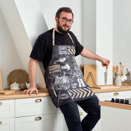 Apron "Ethel" Male 73x71 cm, 100% cotton, sarzha 190 g/m2