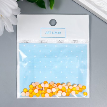 Decor for creativity "Fluorescent rhinestones. Yellow -orange" set of 60 pcs SS20 - 4.6 mm-2