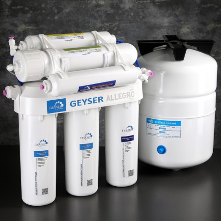 Geyser-Allegro M water filtering system, metal tank