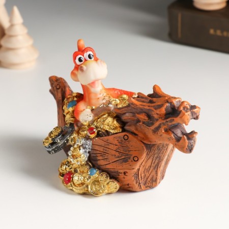 Piglite Polystone "Dragon on a Paradon boat" MIX 12x6.8x7.8 cm-1