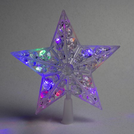 LED top for the Christmas tree "White" 22 cm, 15 LED, wire 2 meters, 220 V, glow of multi-2