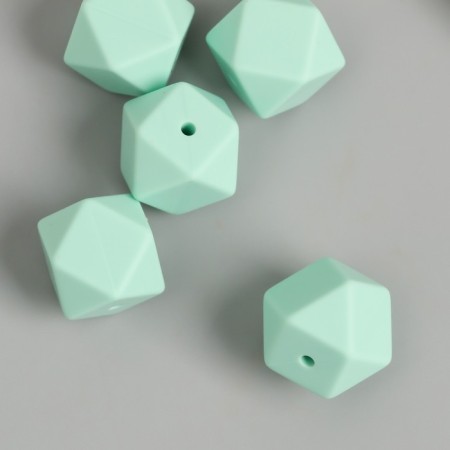 Busina silicone "polyhedron" Tender mint d = 1.7 cm-1