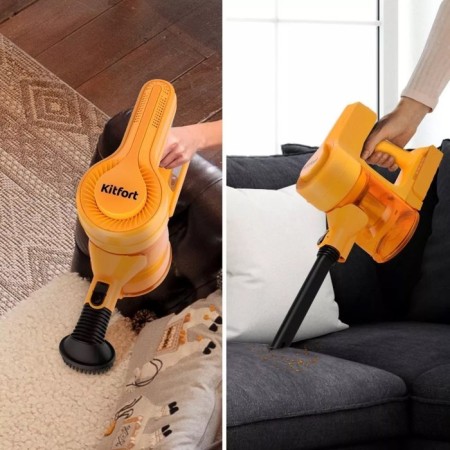 Vacuum cleaner KitFort KT-5251, vertical, 120 watts, 0.8 l, orange-7