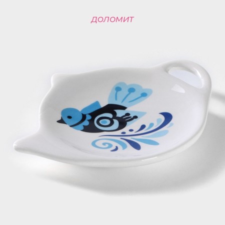 A stand for a tea bag of the share "Waxer", 12 × 8.4 cm, white color-1