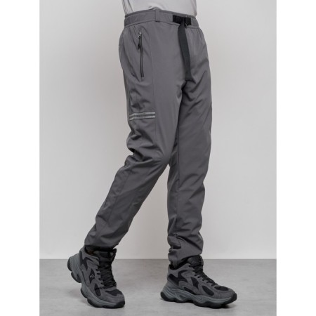 Trouses insulated sporty male winter, size 48, color gray color-7