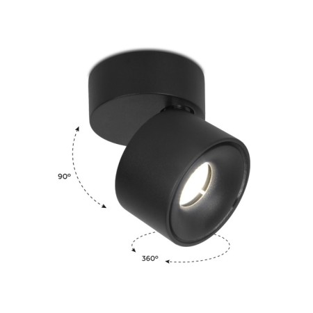 Ambrella Light, 75x75x83 mm switch LED LED LED LED lamp, black color is black-6