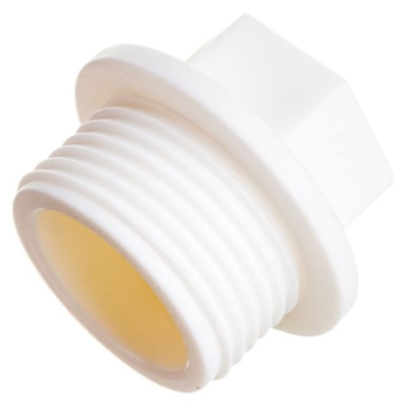 The plug is "Politek", polypropylene, d = 20 mm x 1/2 ", threaded-2