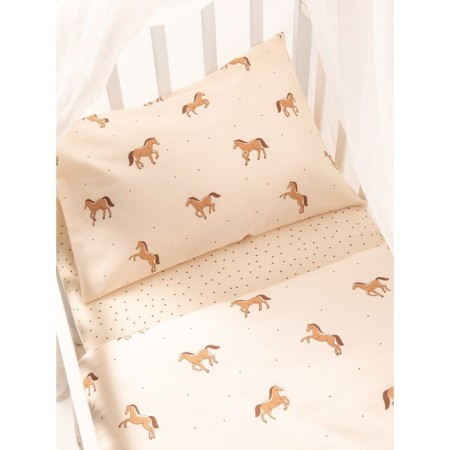 Bed linen nursery "Pony", size 110x140 cm, 110x140 cm, 40x60 cm
