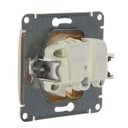 Glossa socket Sche GSL000443, 16 A, single, hidden, with salary, color titanium-1